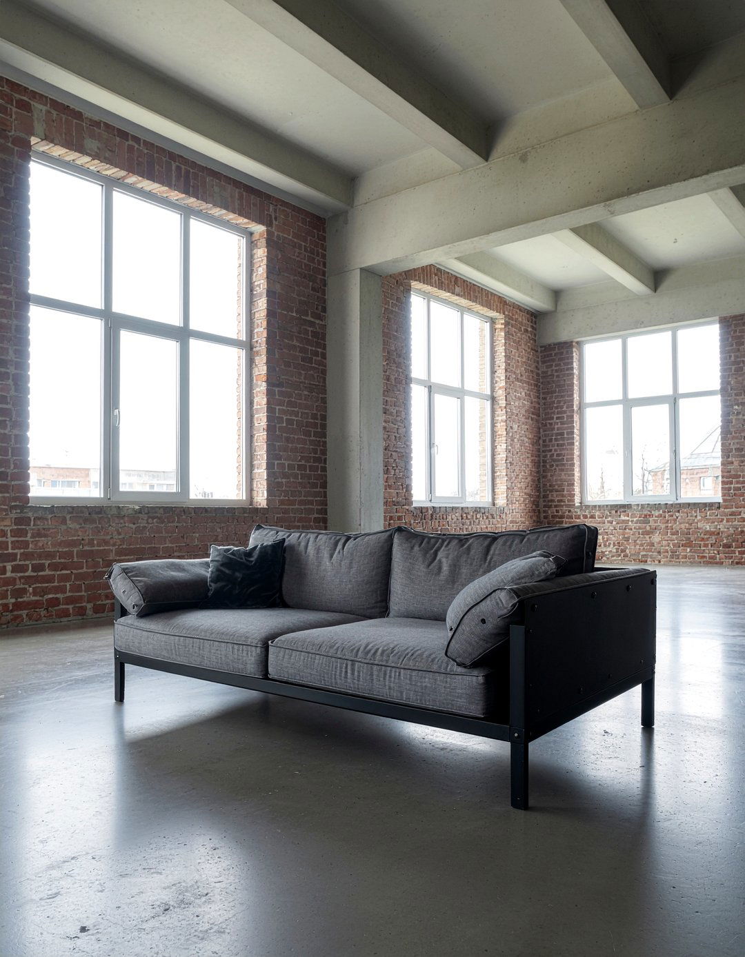 Industrial Style Sofa - 30 living room upholstered sofa ideas
