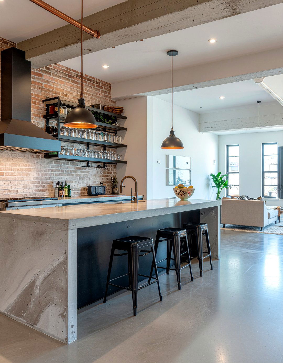 Industrial Style Wet Bar - 30 dining room wet bar ideas