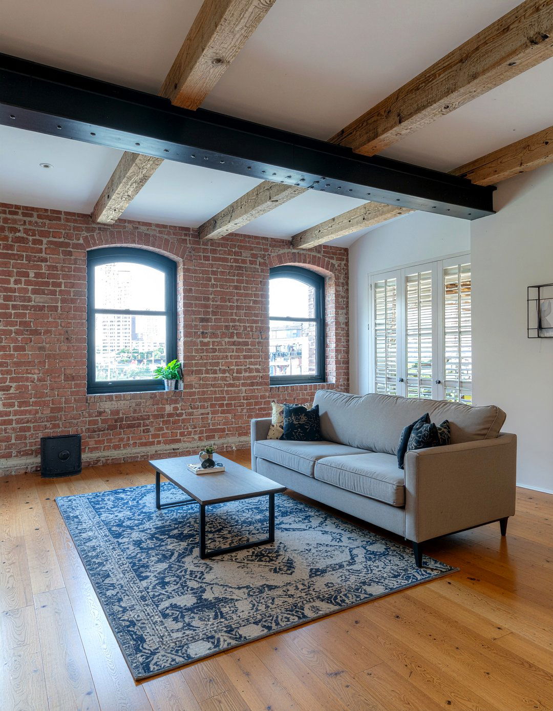 Industrial Timber Frame - 30 living room timber frame ideas