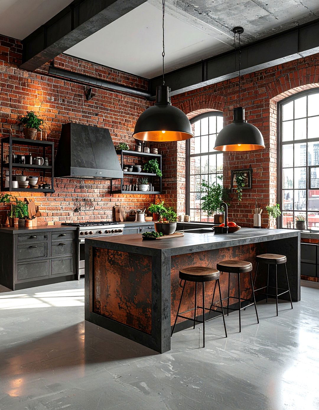 Industrial U shaped kitchen - 30 U-shaped kitchen ideas