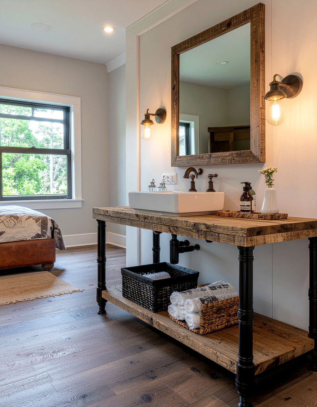Industrial Vanity - 30 bedroom modern vanity designs