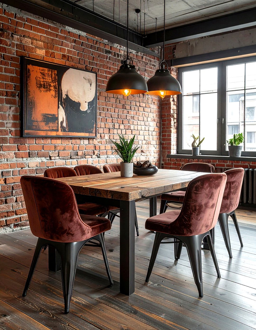 Industrial Velvet Dining Chair - 30 velvet dining chair ideas