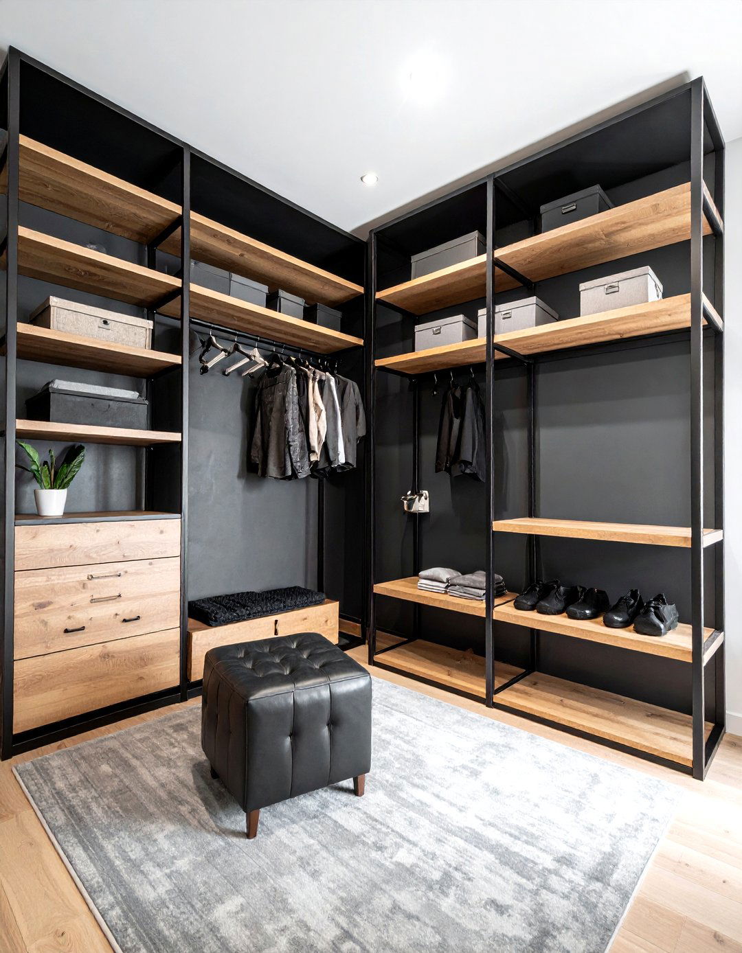 Industrial Walk In Closet - 30 industrial home decor ideas