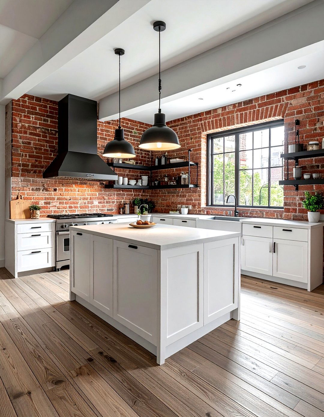 Industrial White Kitchen - 30 white kitchen design ideas