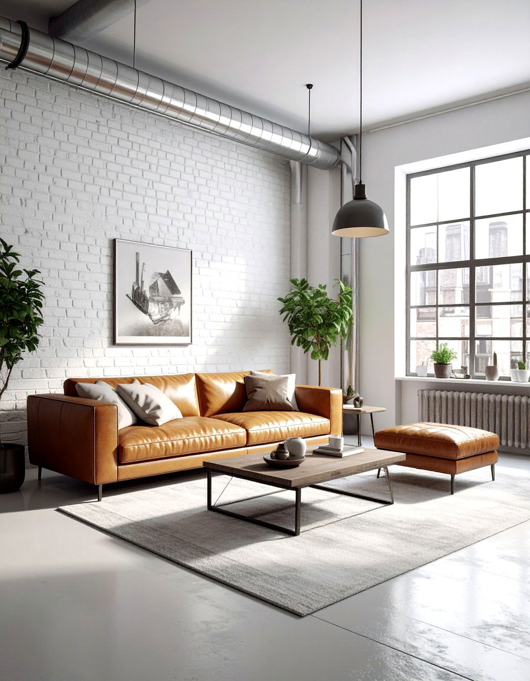Industrial White Living Room - 30 bright white living room ideas