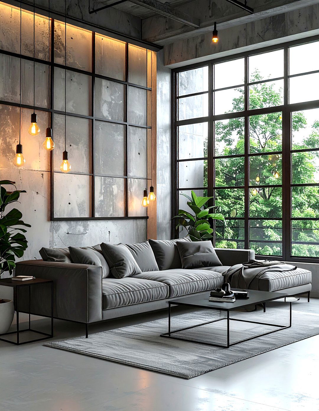 Industrial Window - 30 living room window ideas