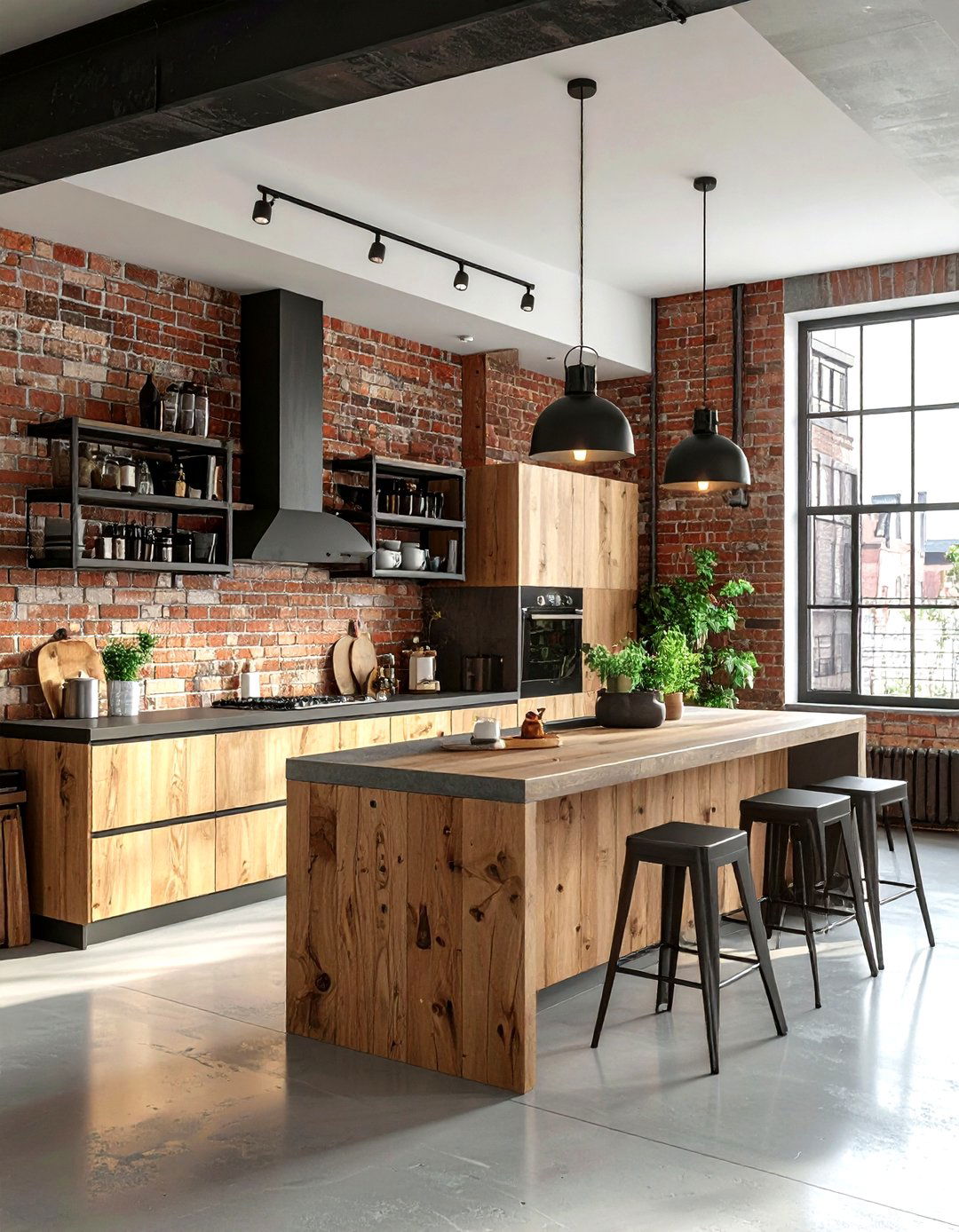 Industrial Wood Kitchen - 30 light wood kitchen ideas