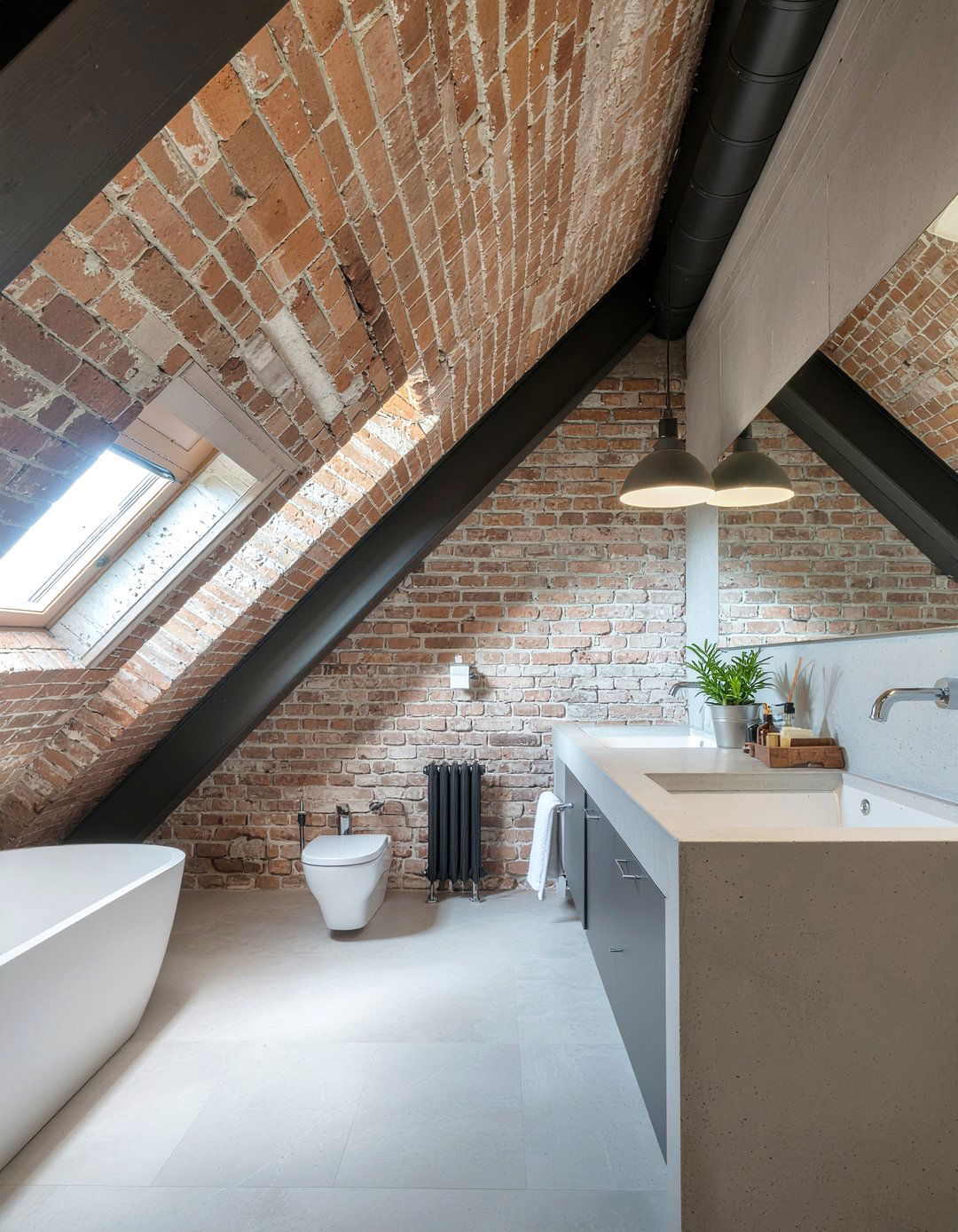 Industrial attic bathroom style - 30 attic bathroom ideas