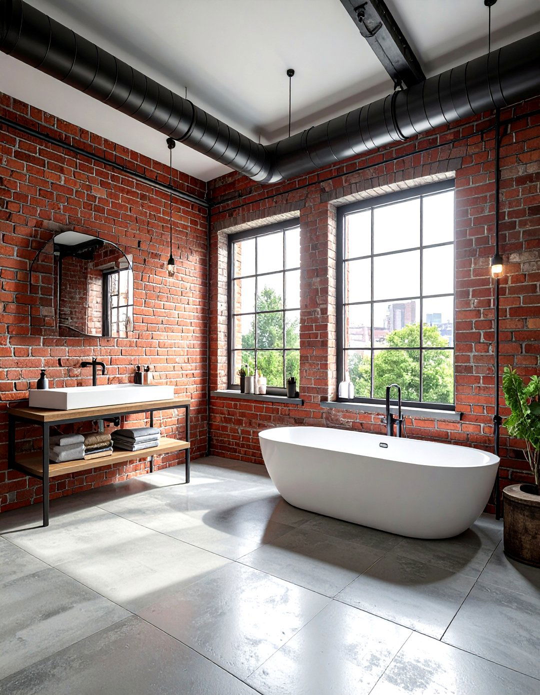 Industrial bathroom layout - 30 large bathroom ideas
