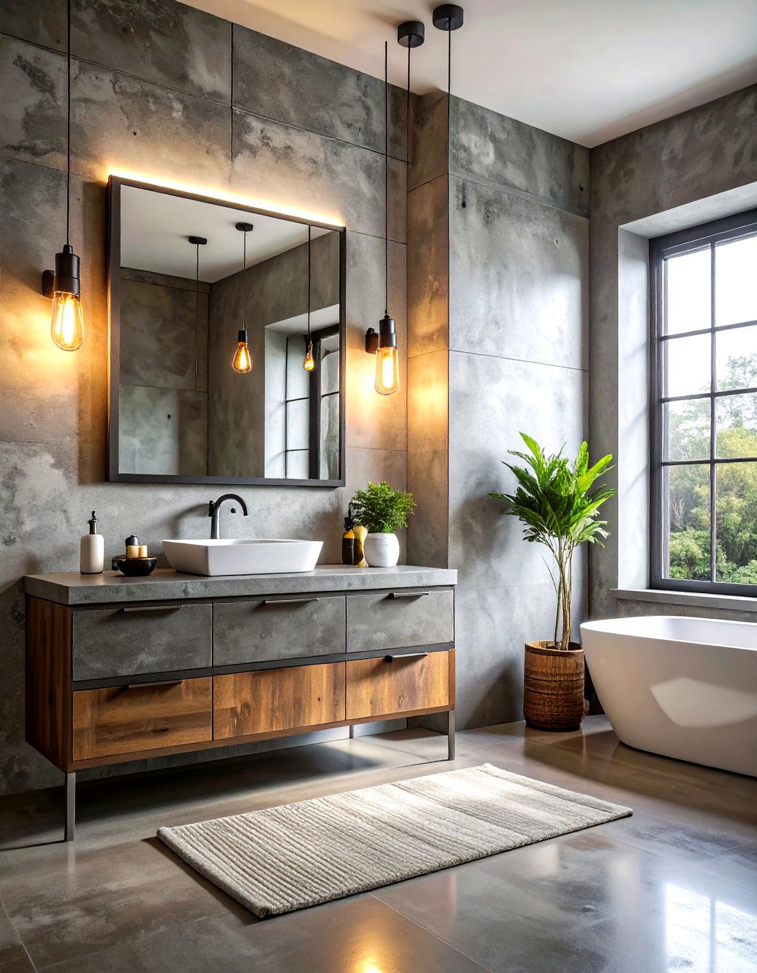 Industrial bathroom lighting - 30 brushed nickel bathroom ideas