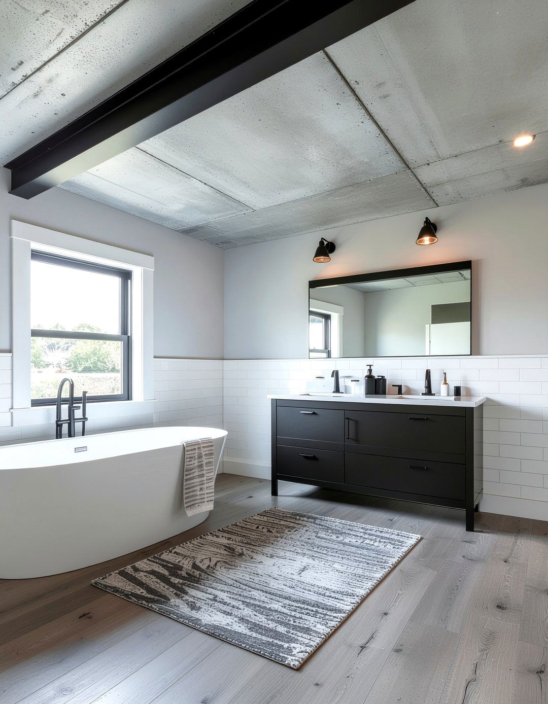 Industrial bathroom tray ceiling concrete finish - 30 bathroom tray ceiling ideas