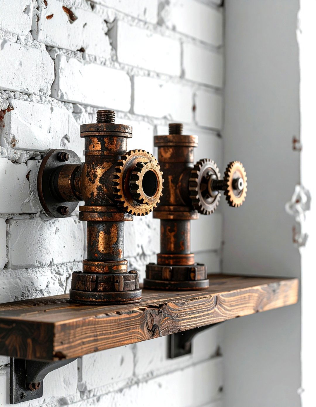 Industrial bookend - 30 bookend ideas