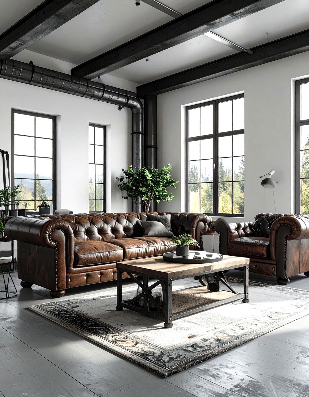 Industrial cabin style - 30 living room cabin furniture ideas