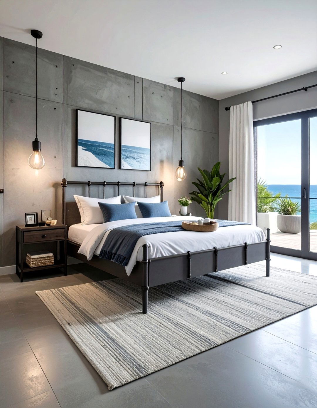 Industrial coastal bedroom - 30 coastal gray bedroom ideas