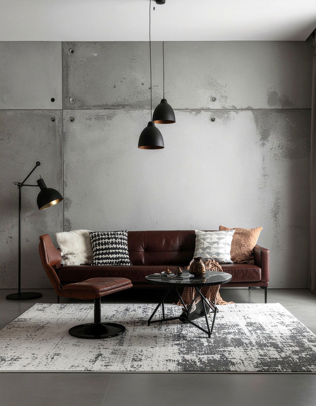 Industrial concrete wallpaper - 30 living room modern wallpapers