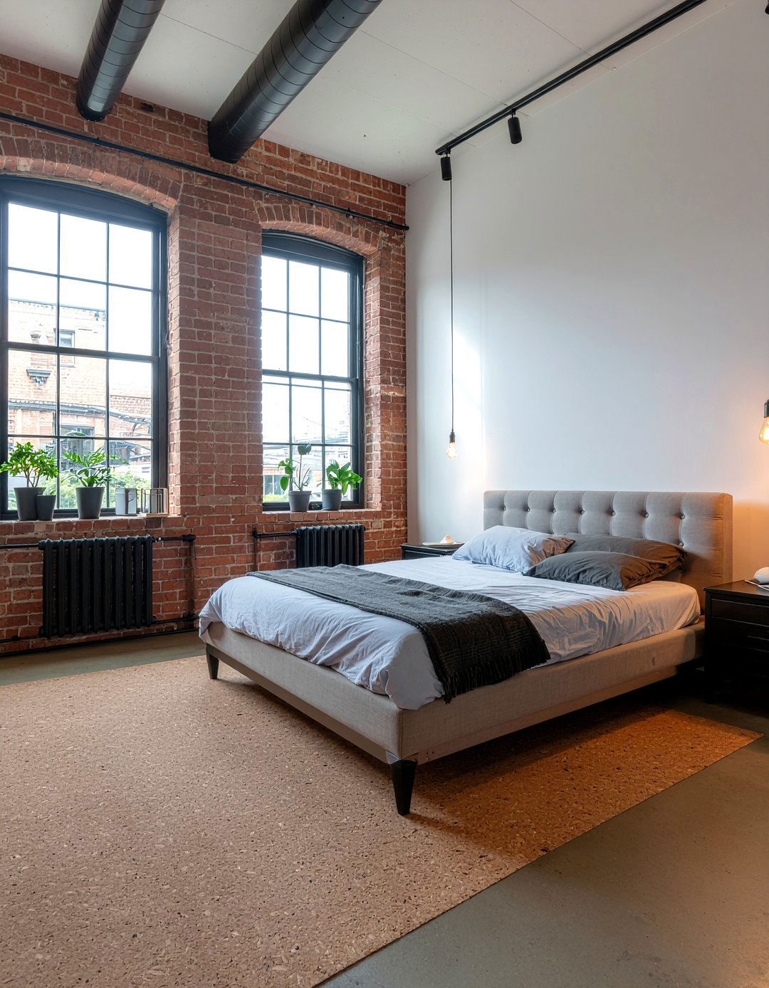 Industrial cork floor bedroom - 30 bedroom cork flooring ideas