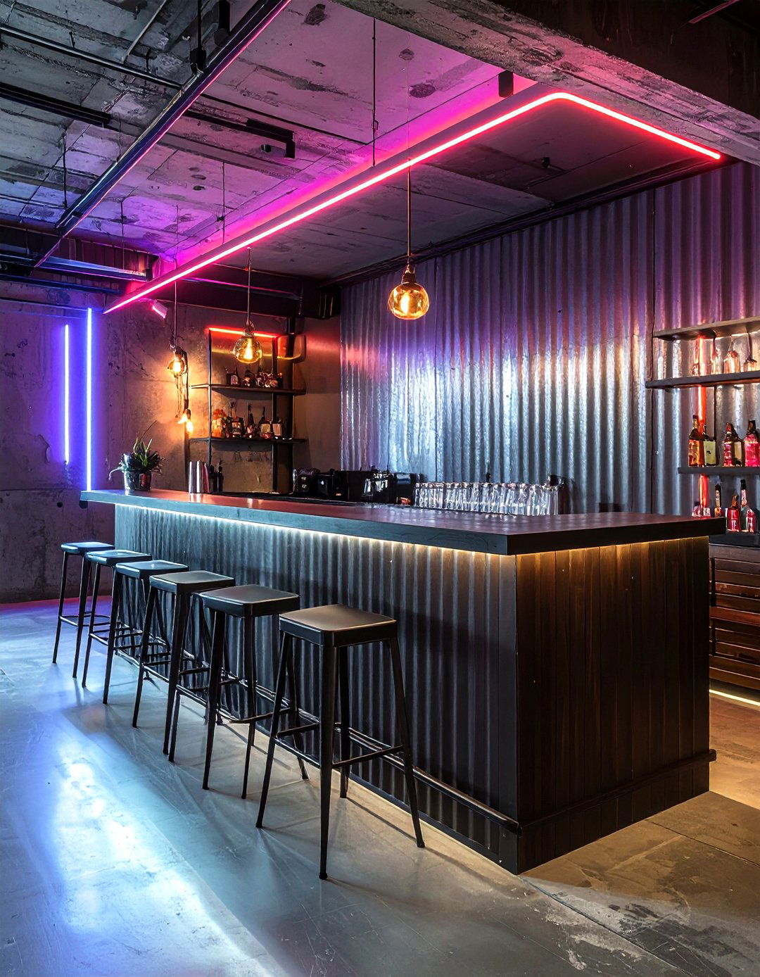 Industrial corrugated metal - 30 accent wall ideas