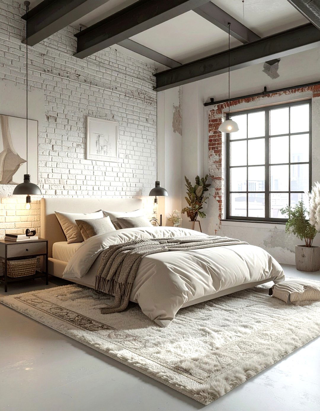 Industrial cream bedroom loft - 30 cream bedroom decor ideas
