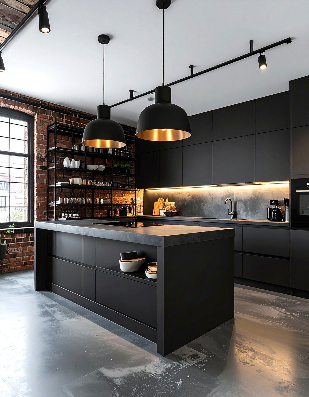 Industrial dark kitchen - 30 dark kitchen ideas