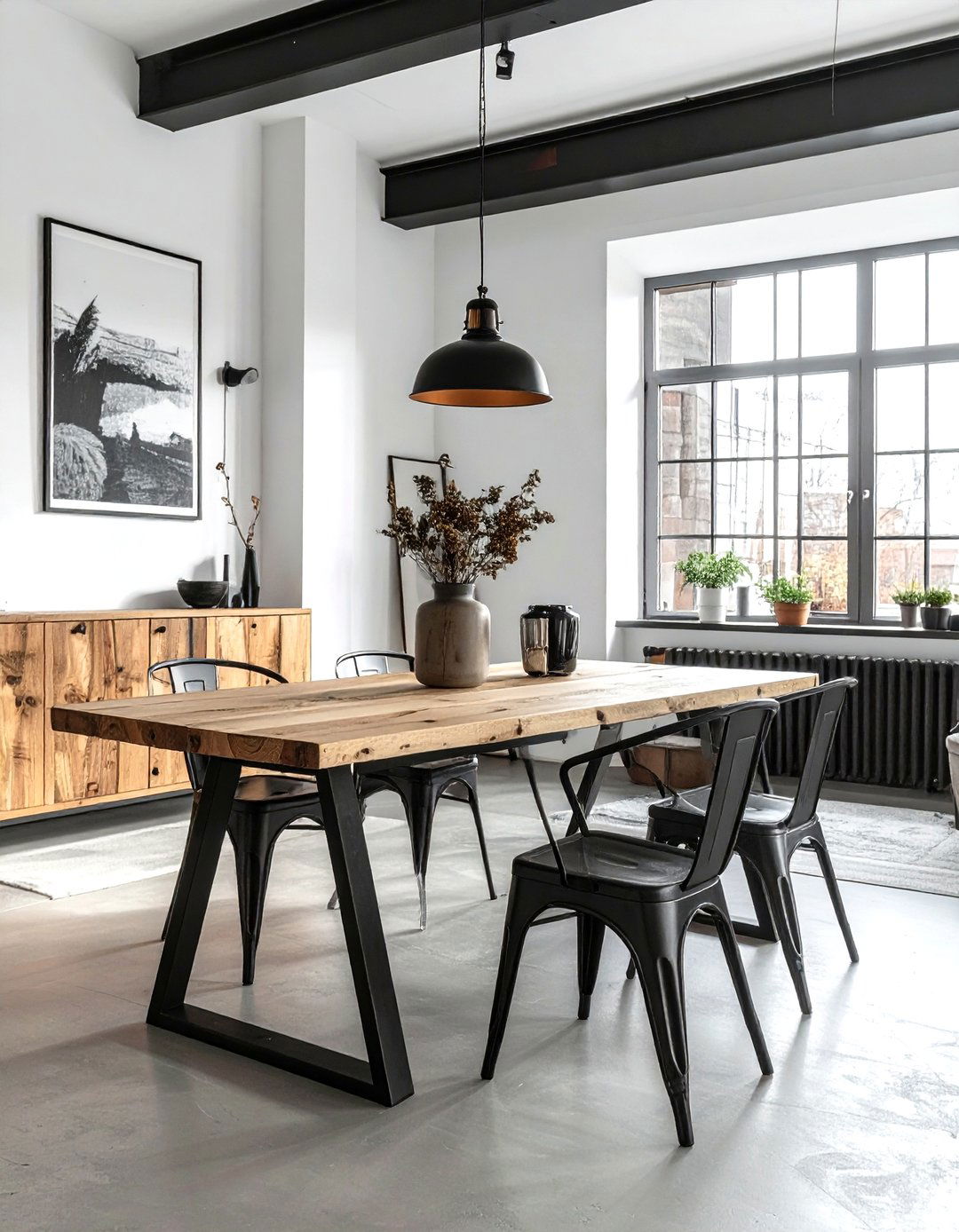 Industrial dining chair - 30 Finnish dining room ideas