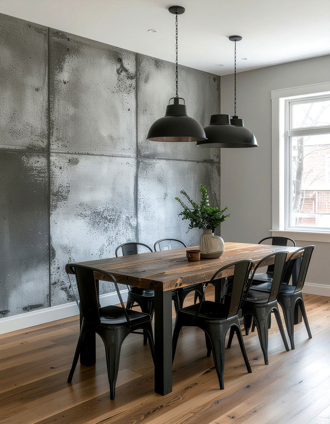 Industrial dining room wallpaper - 30 dining room wallpaper accent ideas