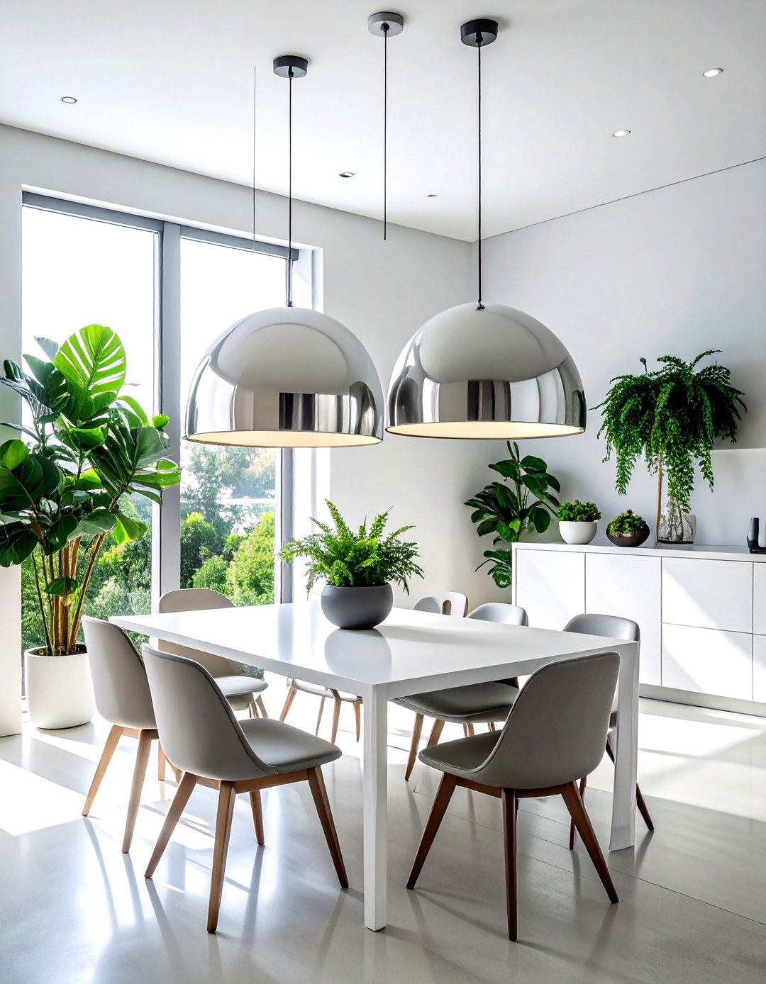 Industrial dome pendant dining room - 30 industrial chandelier dining room ideas