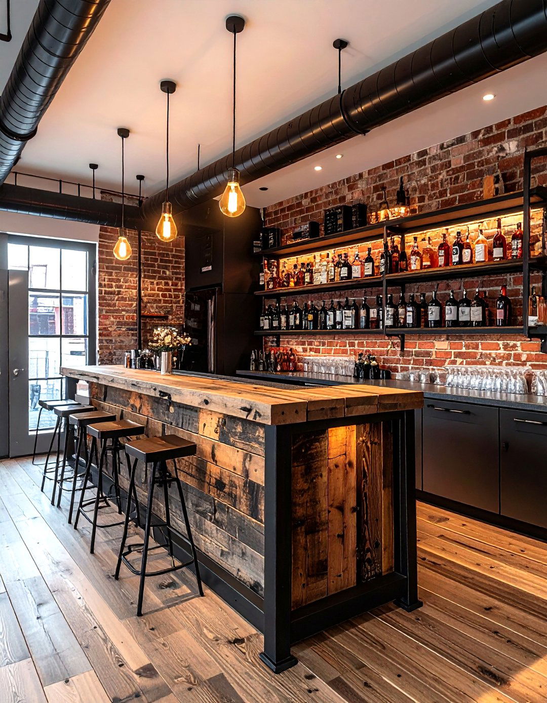 Industrial dry bar - 30 dry bar ideas