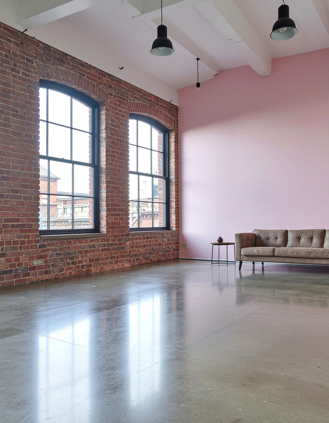 Industrial dusty pink living room - 30 living room dusty pink walls