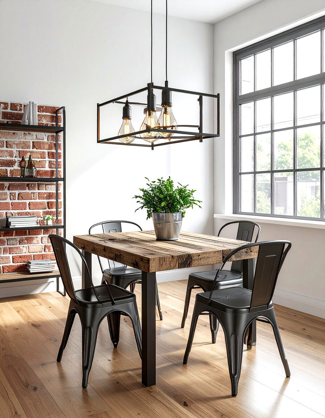 Industrial edison bulb dining light - 30 dining room accent lighting ideas