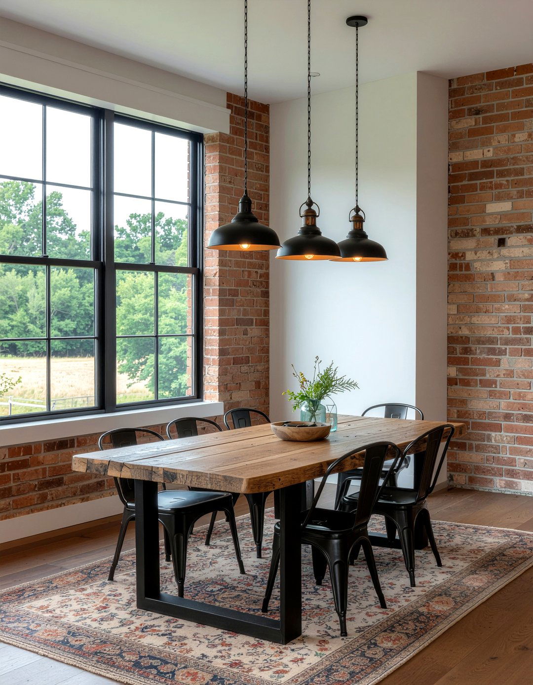 Industrial farmhouse dining room - 30 New England dining room ideas