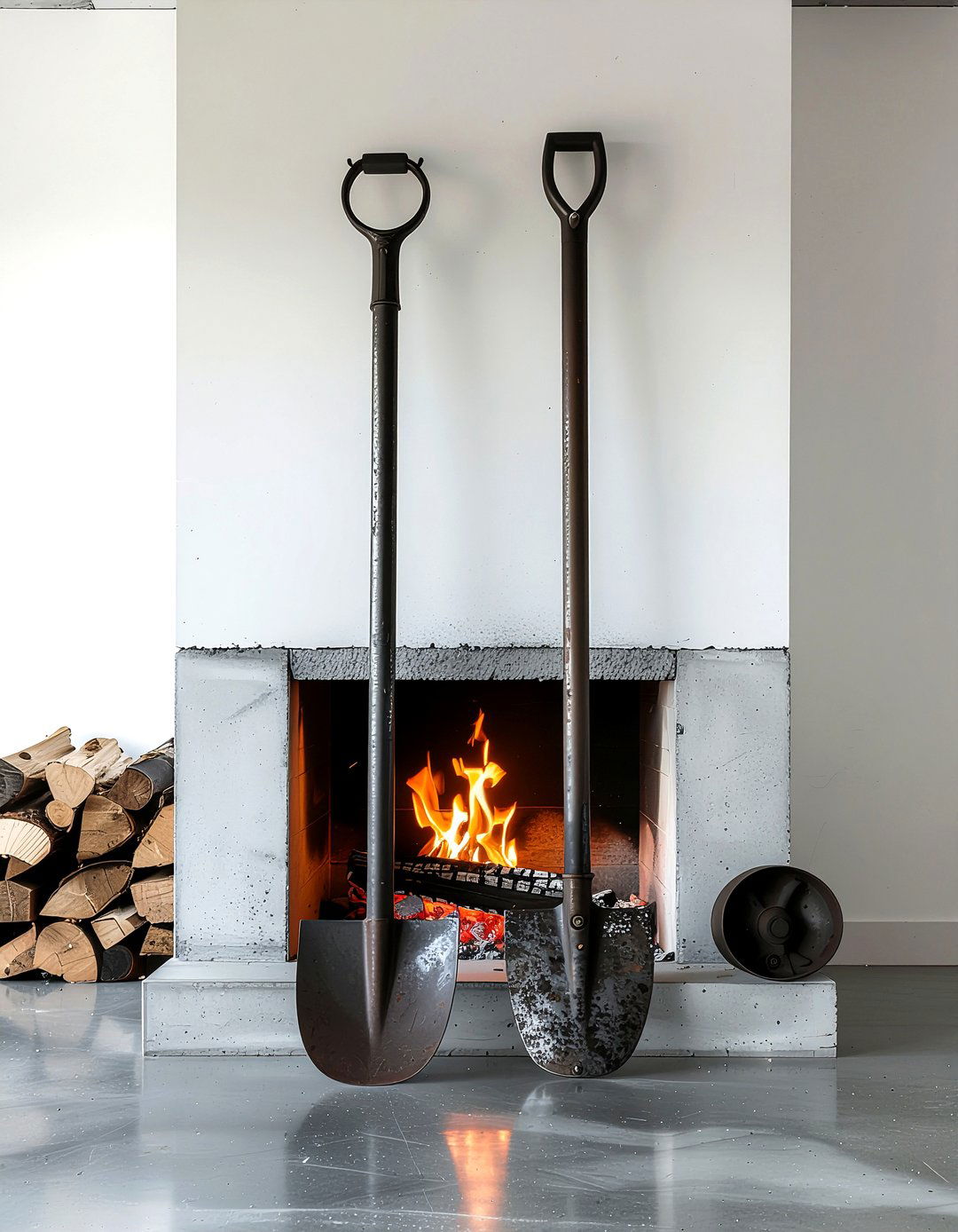Industrial fireplace tool set - 30 fireplace tool ideas