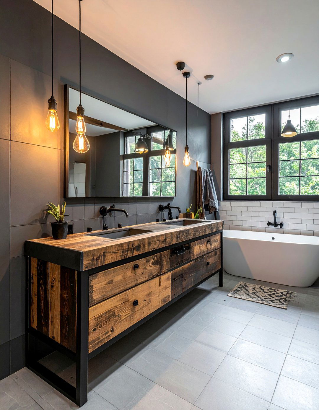 Industrial floating vanity - 30 floating vanity ideas