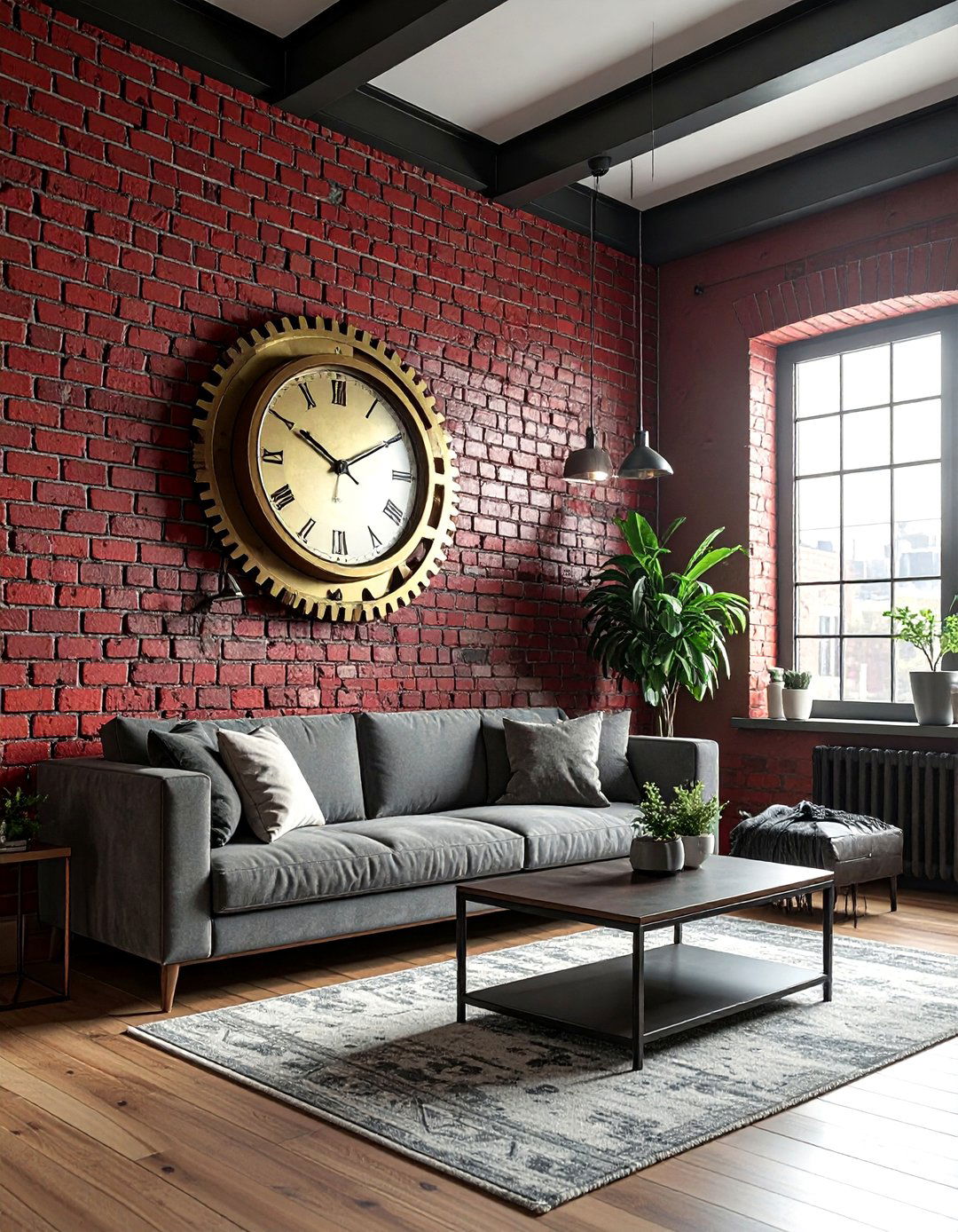 Industrial gear wall clock - 30 wall clock ideas