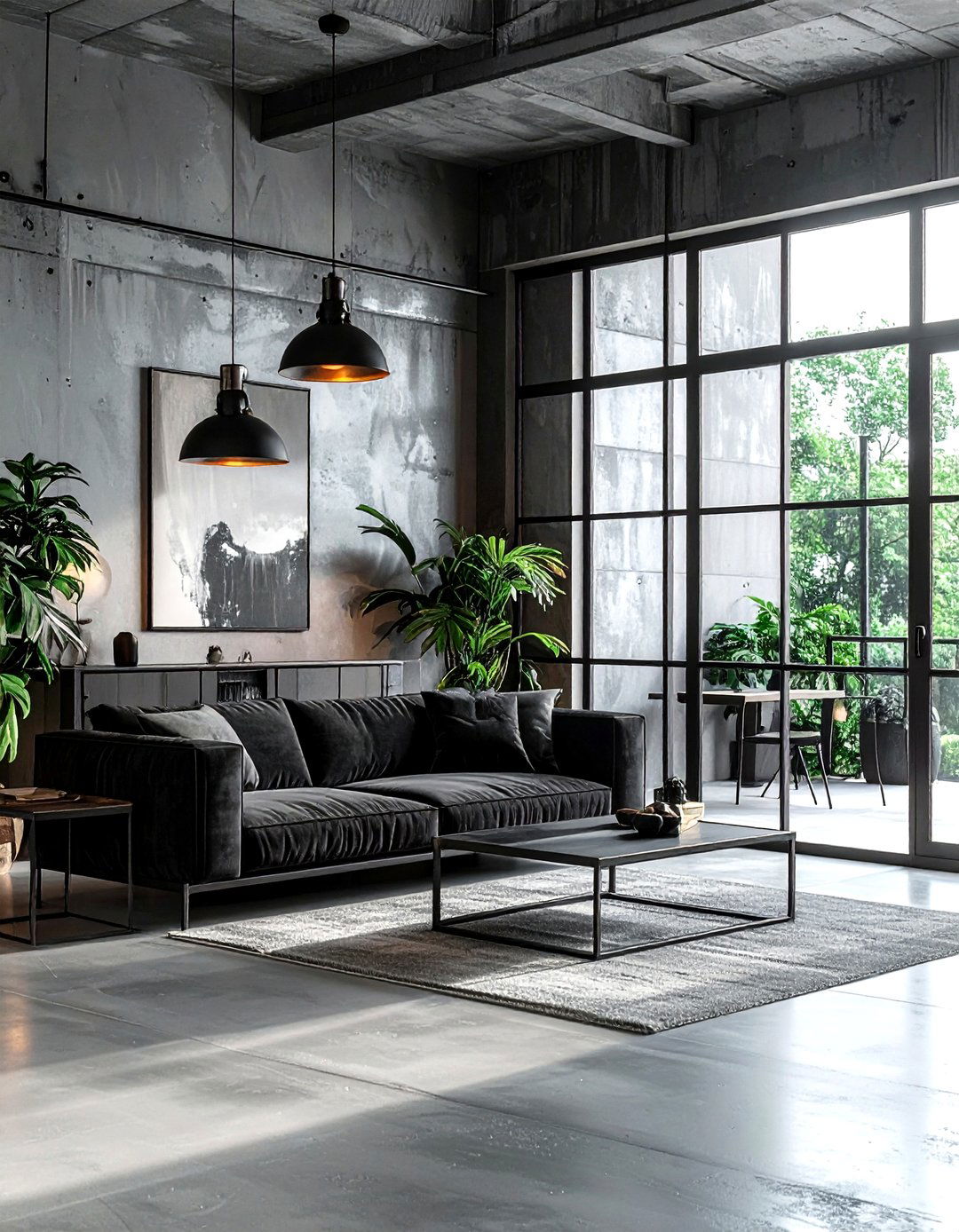 Industrial glass doors - 30 living room with patio doors