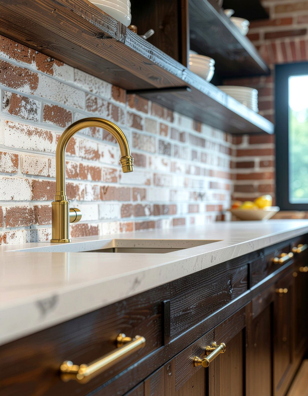 Industrial gold kitchen handles - 30 gold kitchen hardware ideas