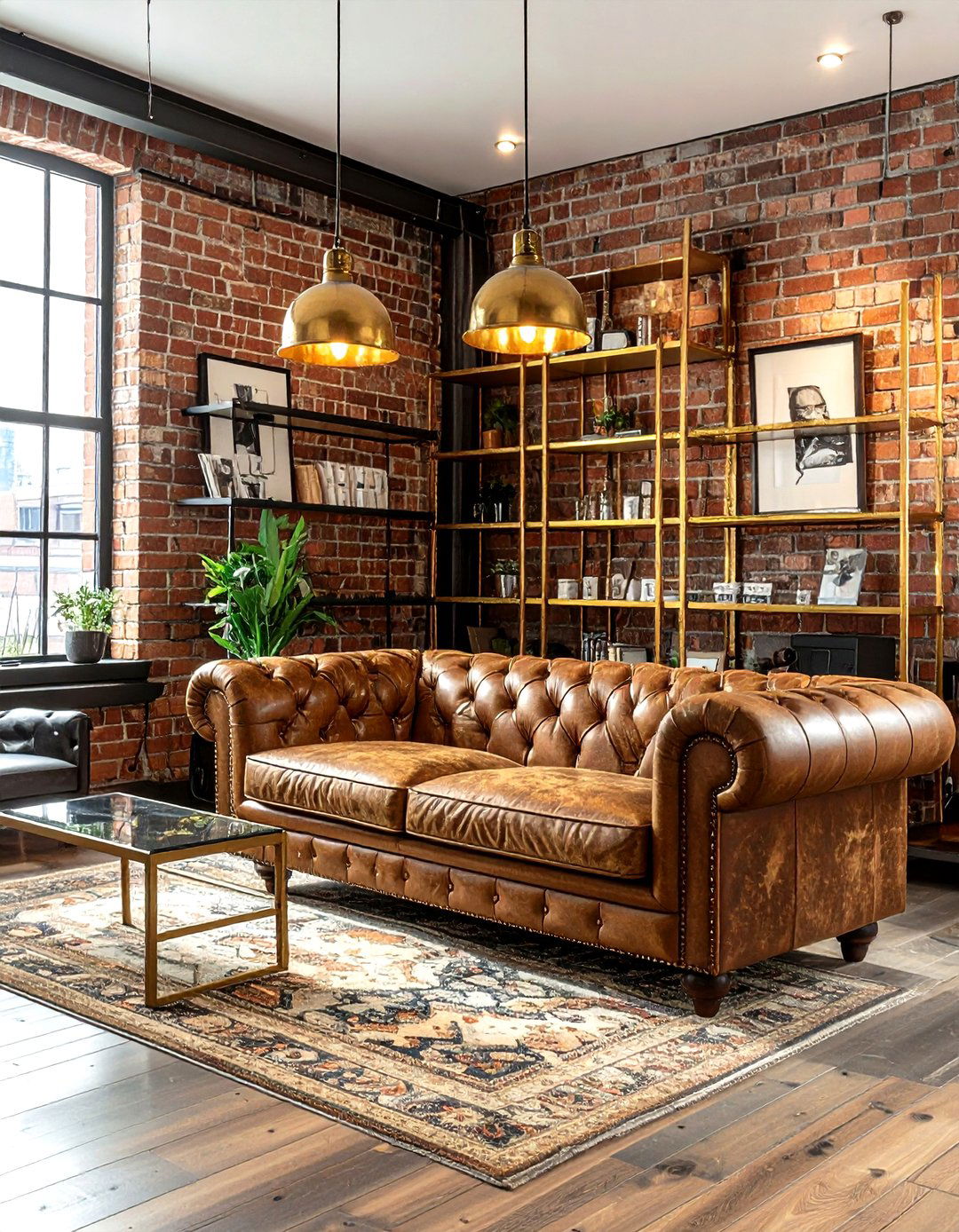 Industrial gold living room - 30 gold living room decor ideas