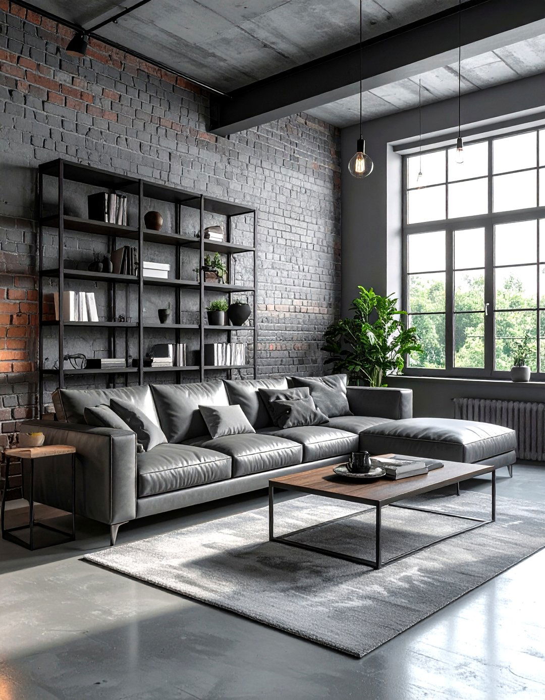 Industrial gray living room - 30 gray living room decor ideas
