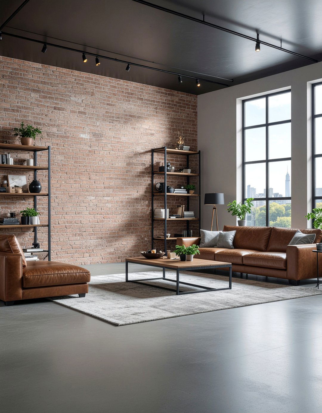 Industrial gray living room - 30 living room gray walls