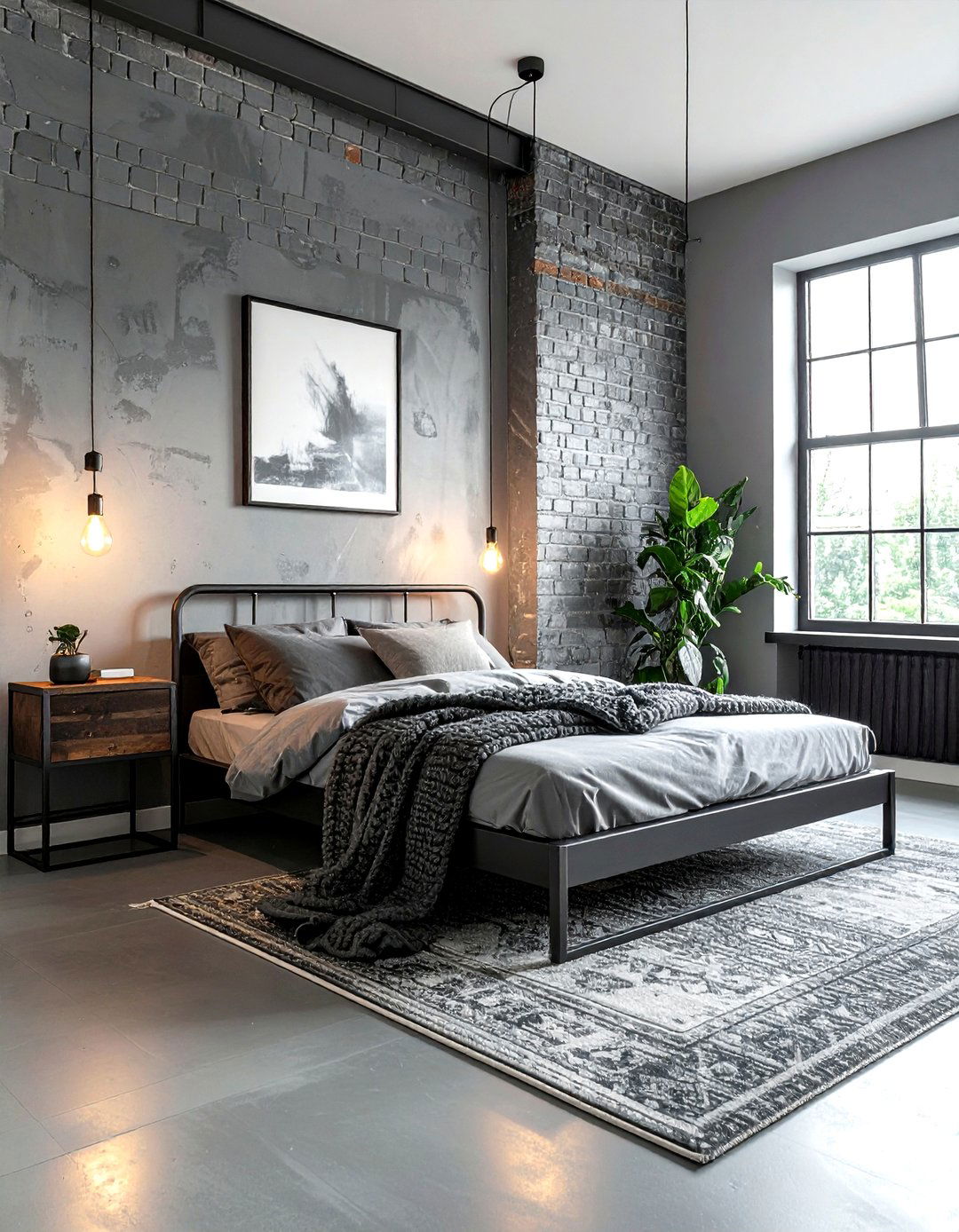 Industrial grey bedroom - 30 modern grey bedroom ideas