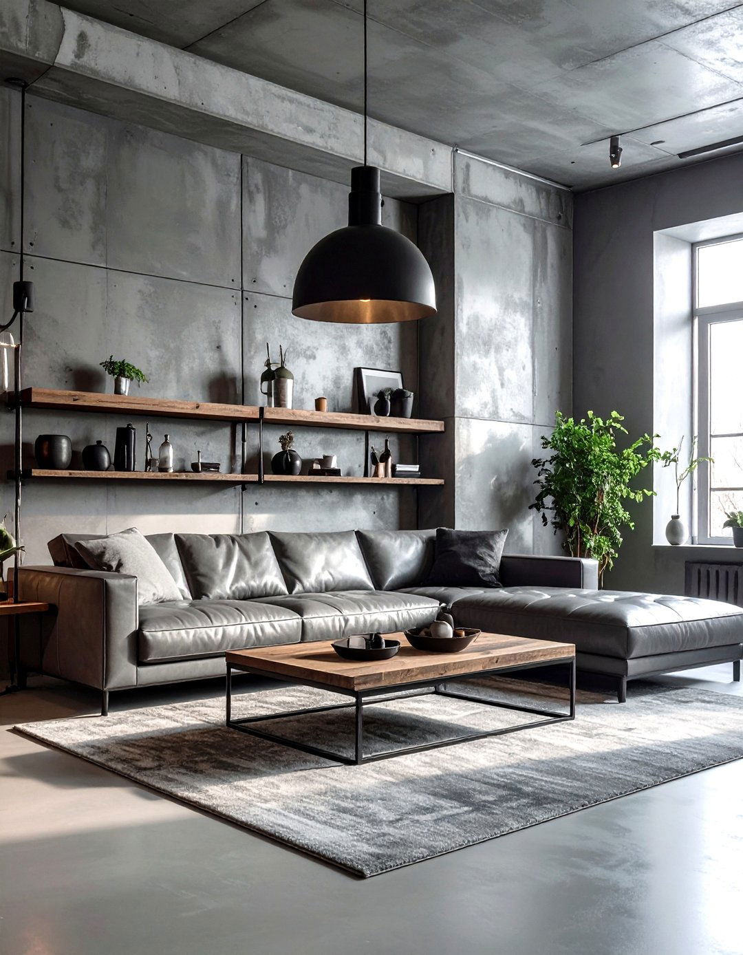 Industrial grey living room - 30 grey living room decor ideas