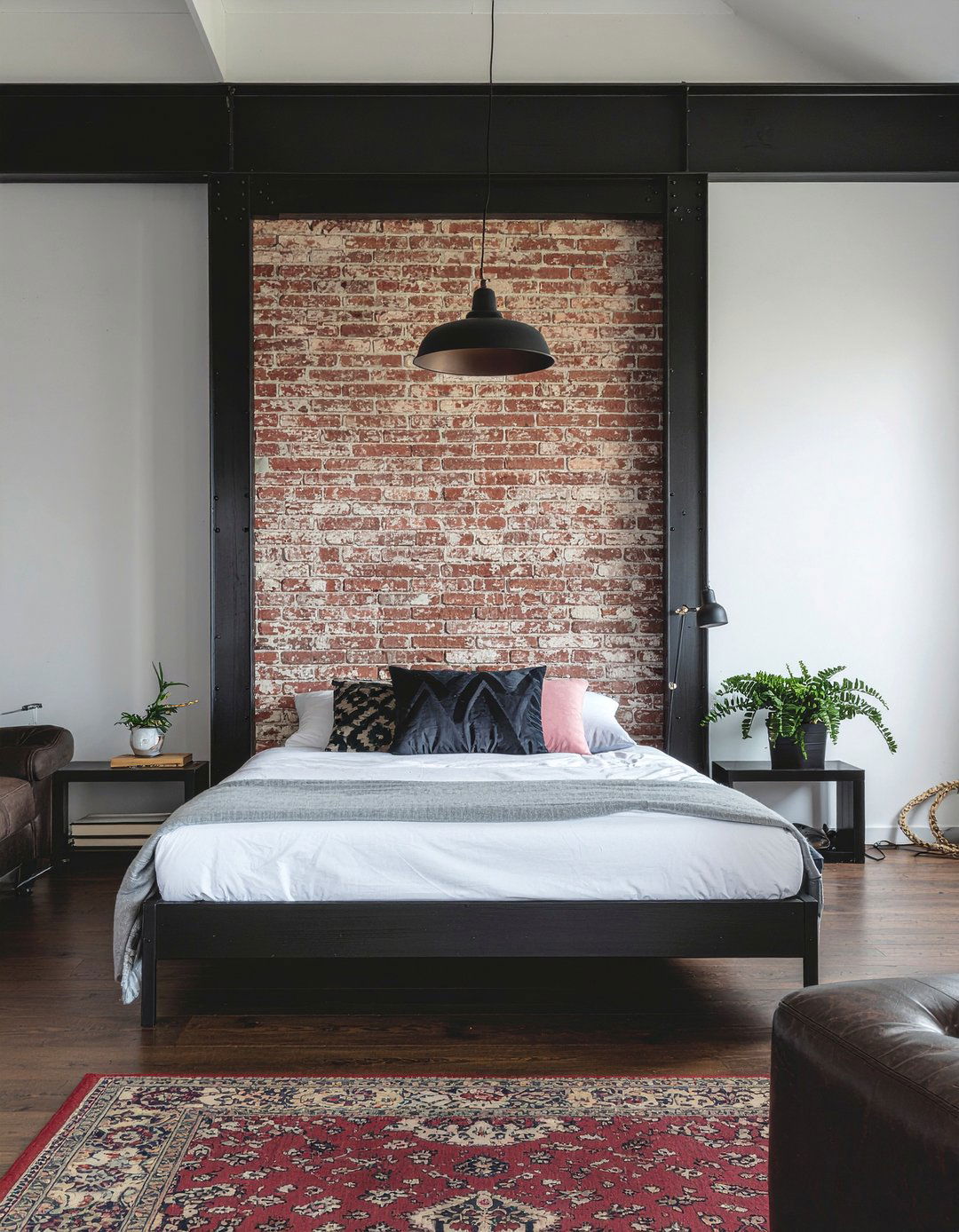 Industrial half wall - 30 bedroom half wall ideas