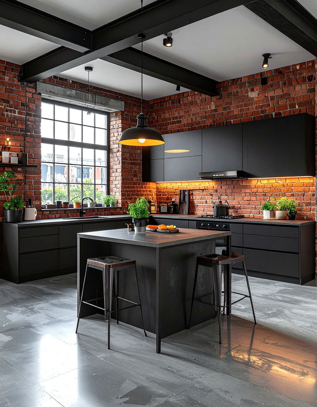 Industrial kitchen - 30 colorful kitchen ideas