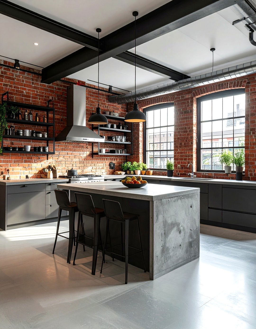 Industrial kitchen - 30 spacious kitchen ideas