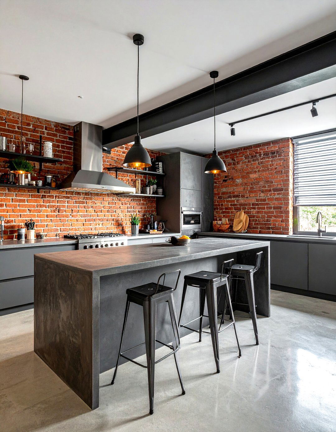 Industrial kitchen aluminum blinds - 30 kitchen blinds ideas