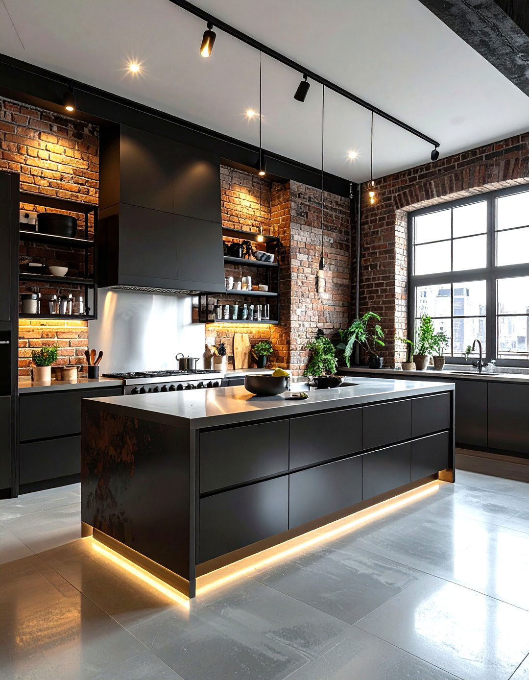 Industrial kitchen ceiling lighting - 30 kitchen recessed lighting ideas