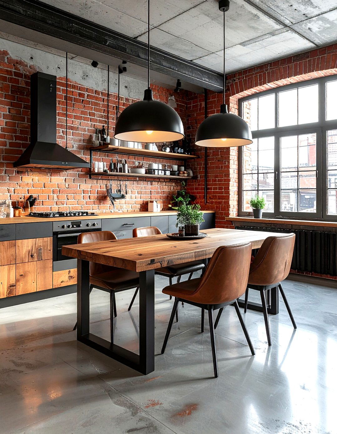 Industrial kitchen dining room - 30 kitchen dining combo ideas
