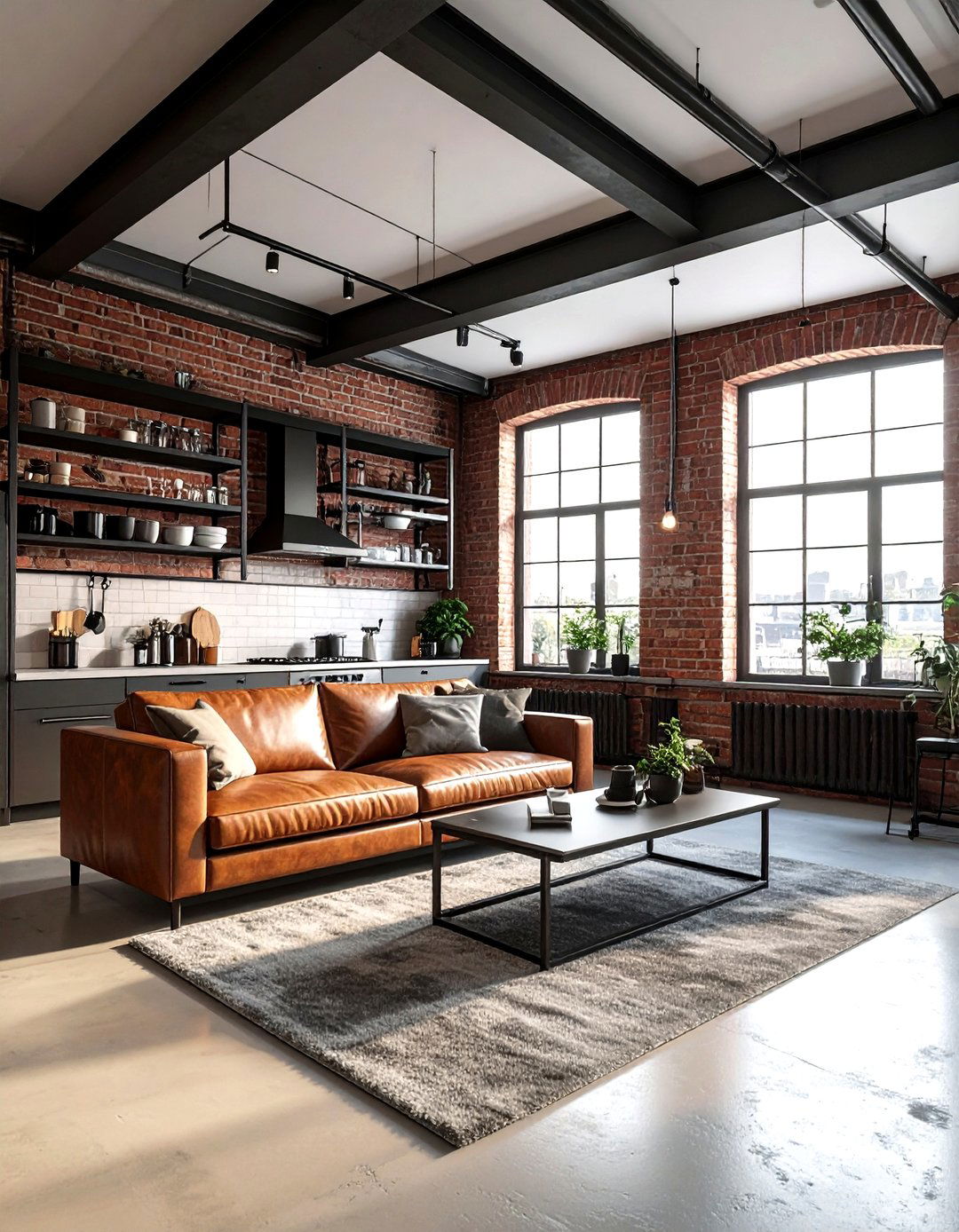 Industrial kitchen living room style - 30 kitchen living room combo ideas