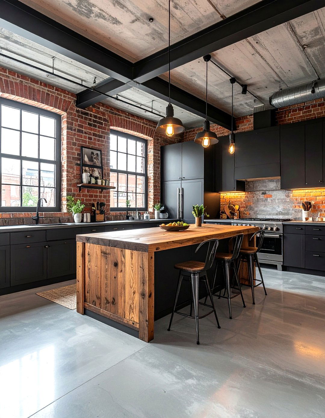 Industrial kitchen loft - 30 polished kitchen ideas