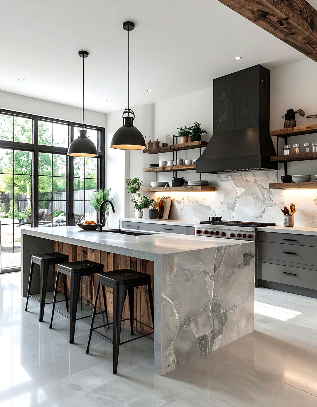 Industrial kitchen quartz design - 30 Caesarstone kitchen ideas