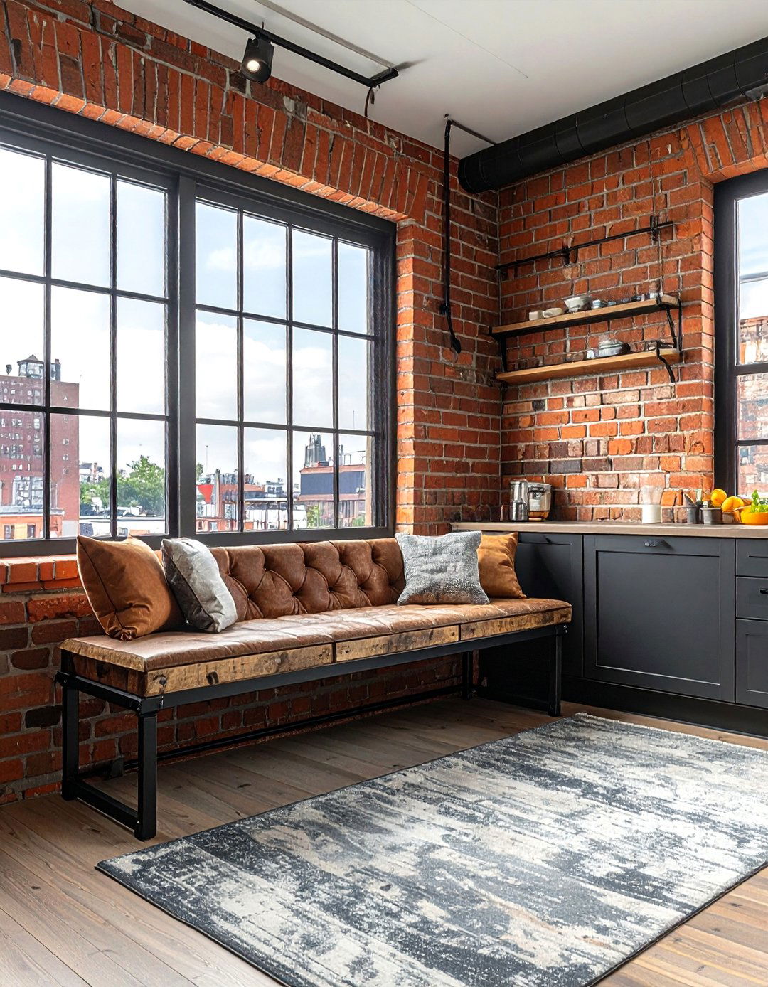 Industrial kitchen window bench - 30 window seat kitchen ideas